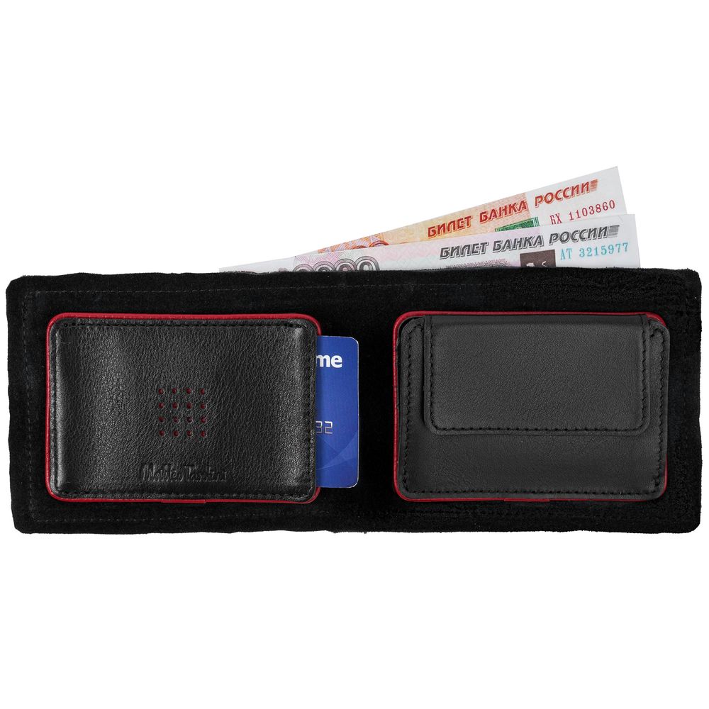 Кошелек Partinico, черный с красным-2