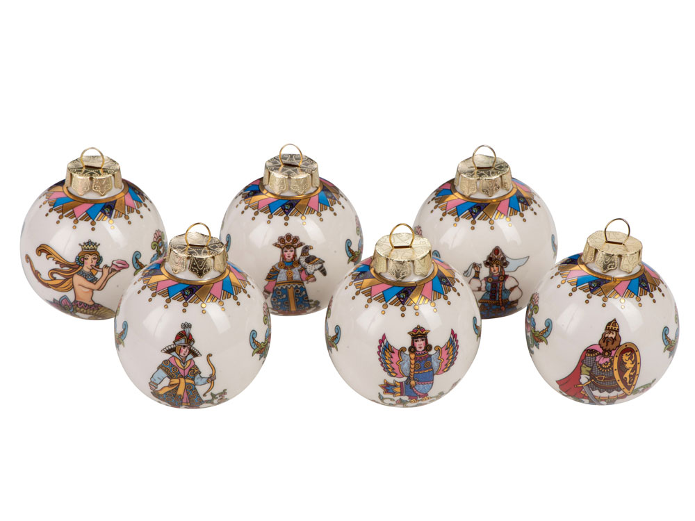 Набор новогодних шаров, 6 шт.-1