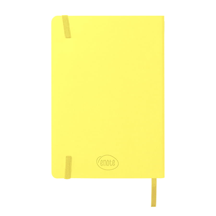 Ежедневник недатированный Shady, А5,  лимонный, кремовый блок в линейку, желтый обрез, желтый-4