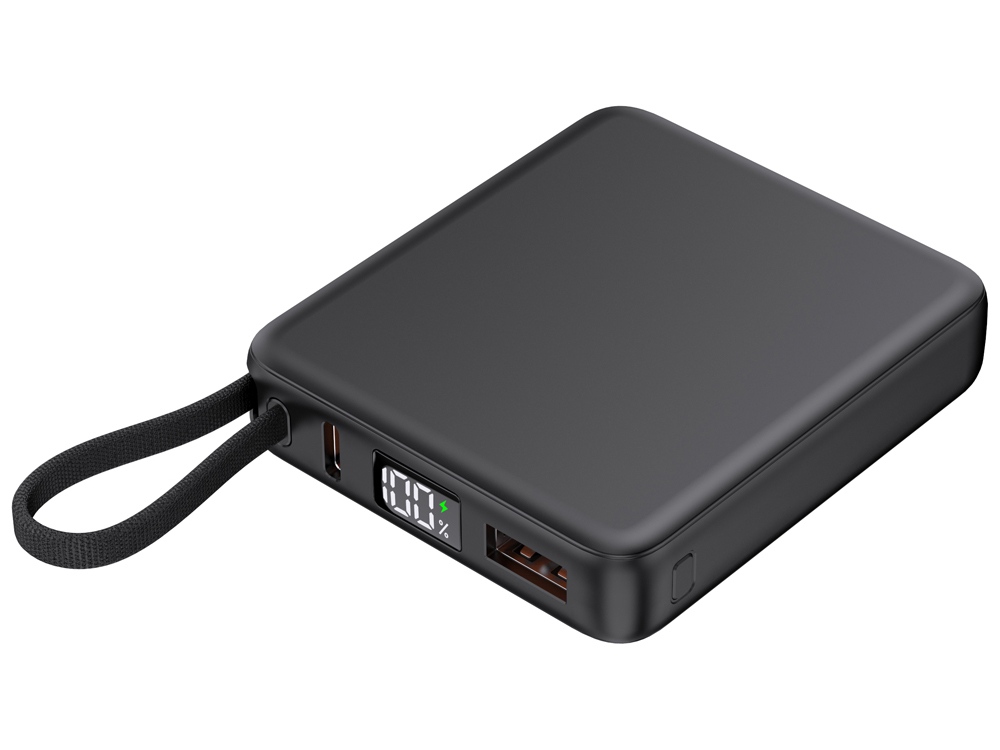 Внешний аккумулятор с подсветкой лого Nex, 5000 мАч, черный-1