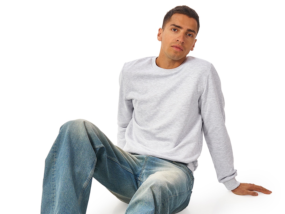 Свитшот Monaco унисекс, белый меланж-2