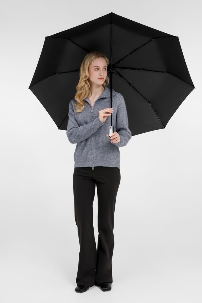 Зонт складной Fiber, темно-синий-5