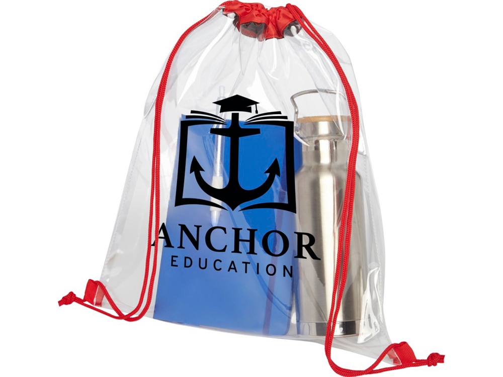 Рюкзак Lancaster, прозрачный/красный-3