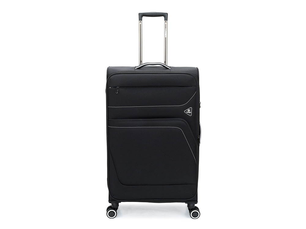 Чемодан TORBER НЕРО, чёрный, переработанный ПЭТ, 48 х 28 х 79 см, 90 л-1