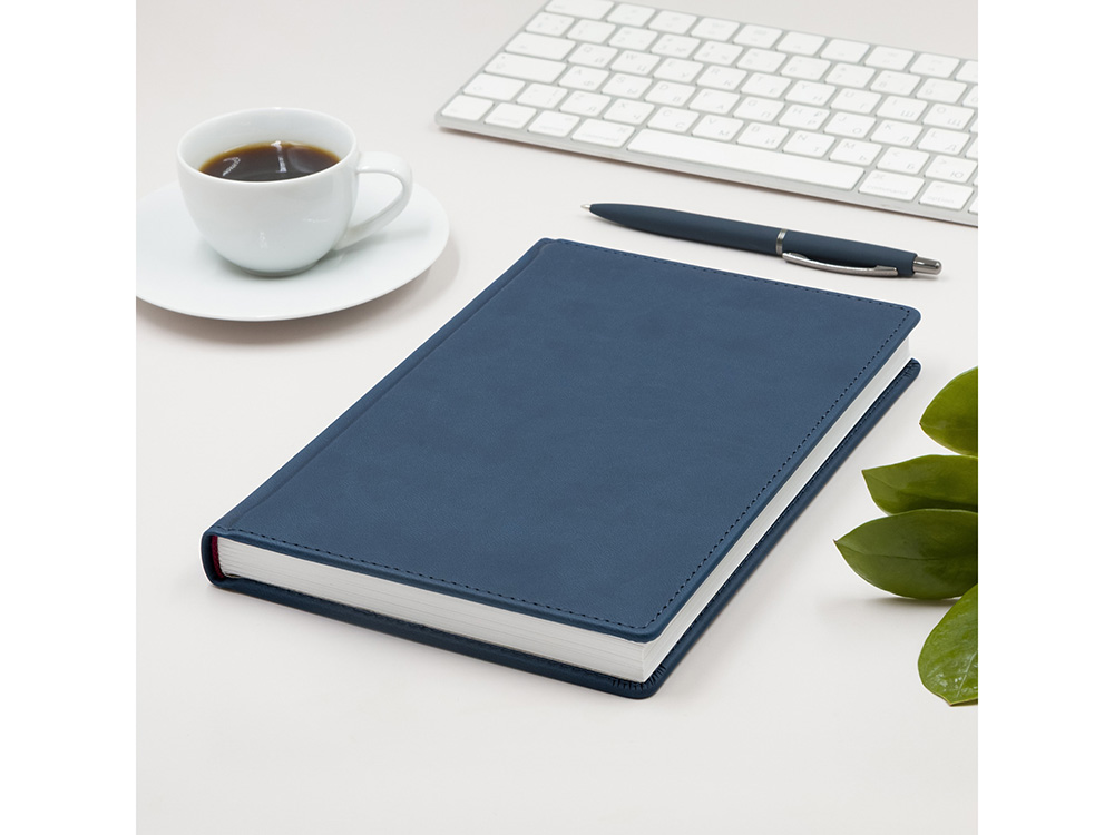 Ежедневник А5 датированный Velvet 2026, темно-синий-2