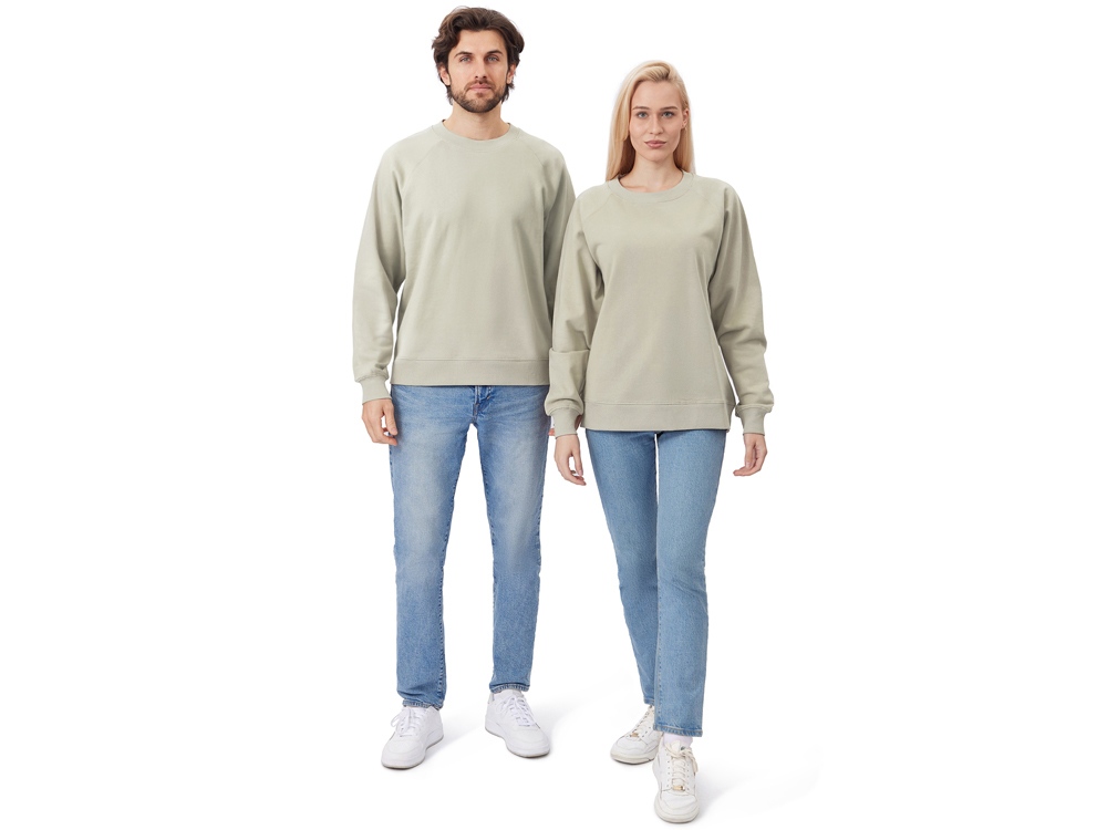 Свитшот оверсайз с рукавом реглан Belgrade, унисекс, оливковый-9