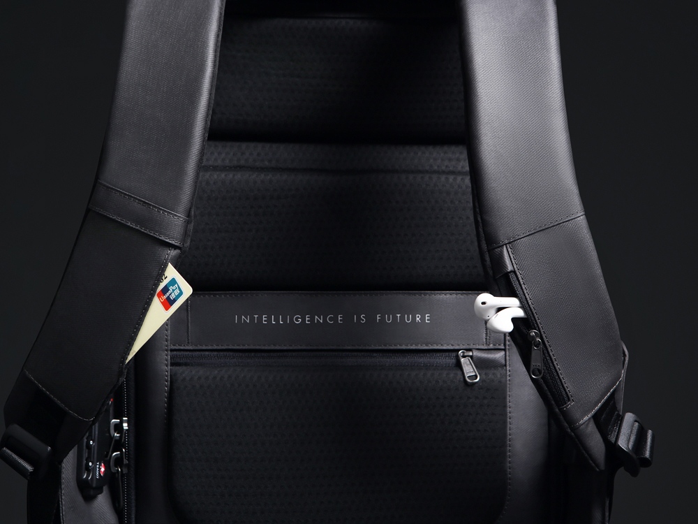 Водостойкий антикражный рюкзак Hipack для ноутбука 15.6, черный-6