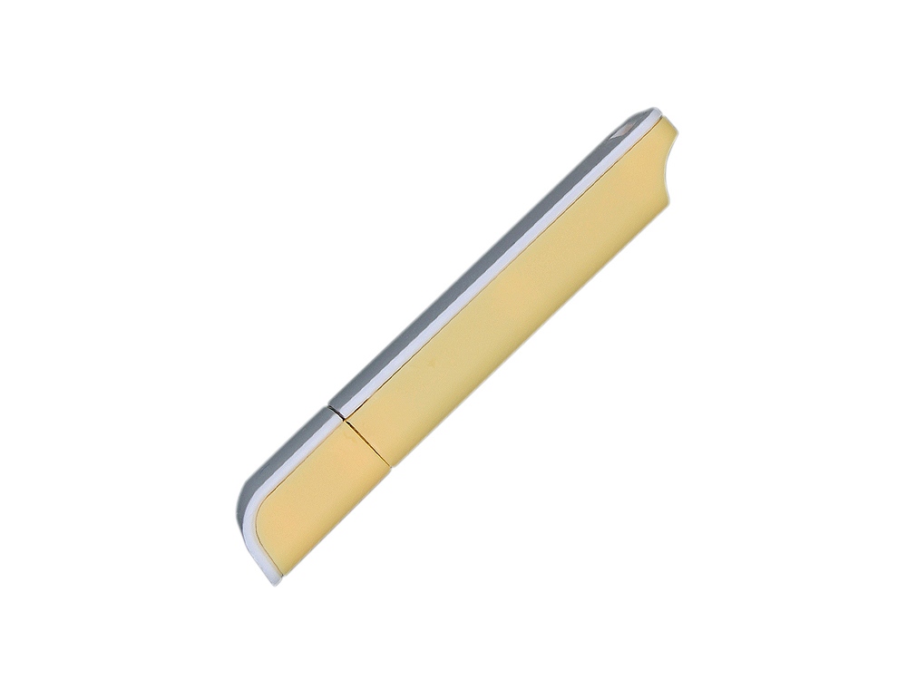 Флешка прямоугольной формы, оригинальный дизайн, двухцветный корпус, 32 Гб, желтый/белый-3