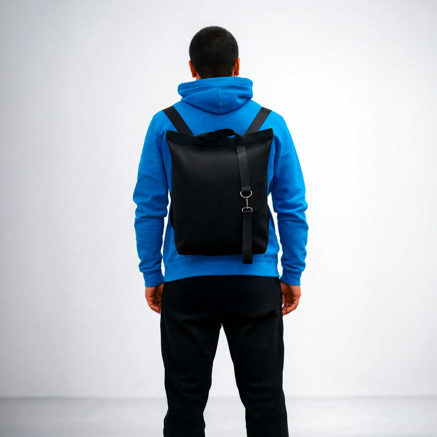 Шоппер/рюкзак Superbag Transformer, с молнией и двумя отделениями (черный)-6