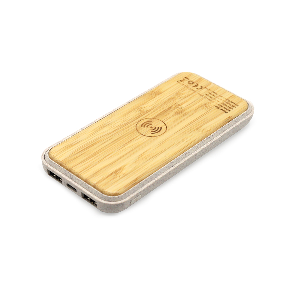 Внешний аккумулятор Tambuko с беспроводной зарядкой, Белый-0