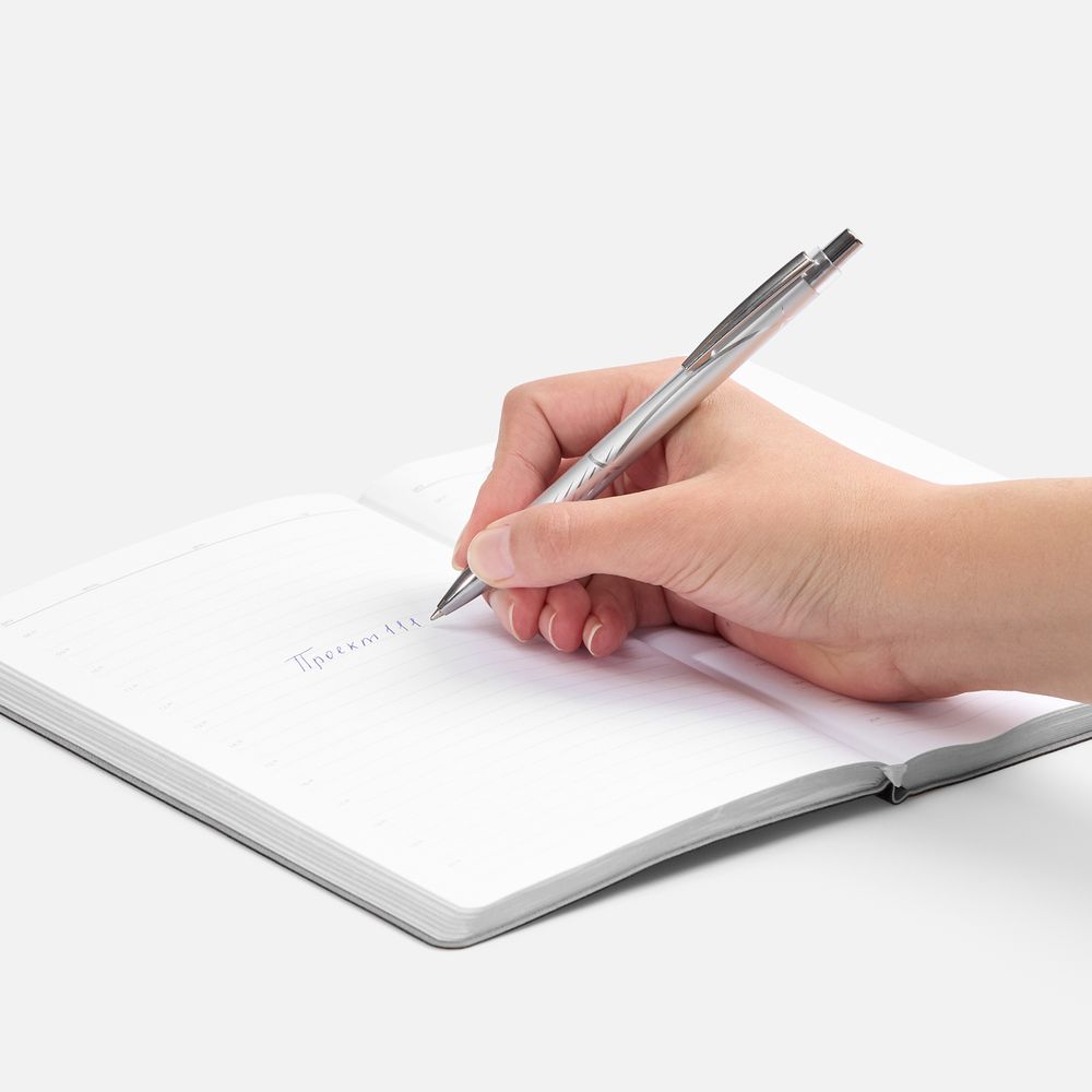 Ручка шариковая SparkLine, серебристая-2