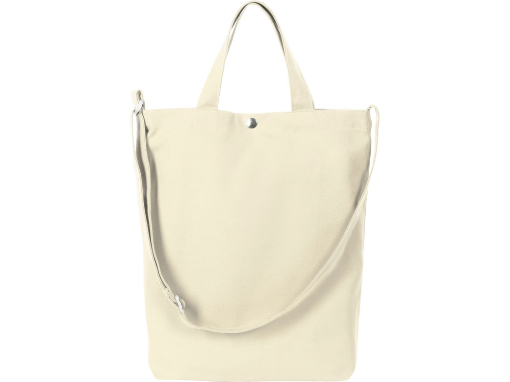 Сумка Helfer из хлопка на кнопке с регулирующейся лямкой, натуральный-2