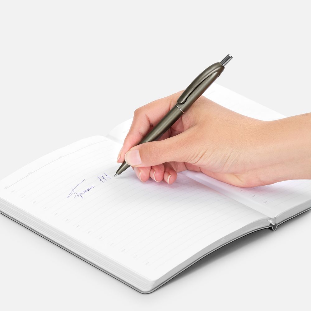 Ручка шариковая Bright Spark, серый металлик-2