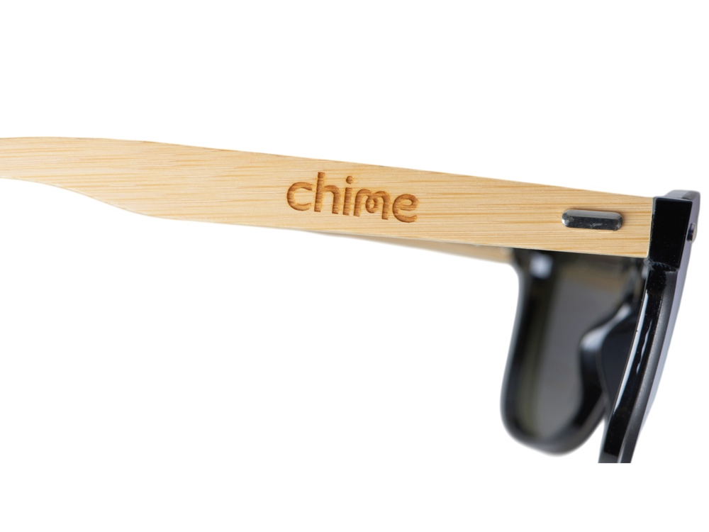 Солнцезащитные очки из бамбука с зеркальной линзой Rockwood Motion, синий (гравировка)-1