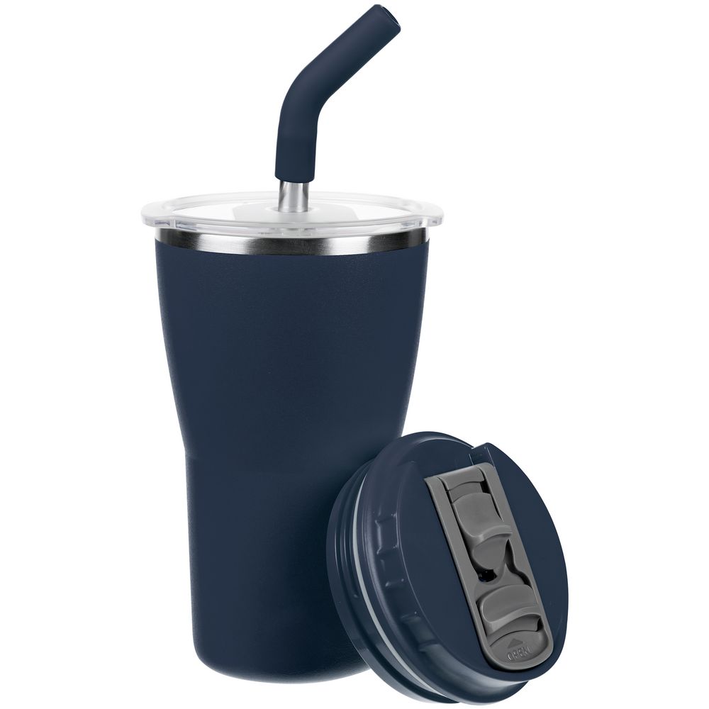 Термостакан Sapporo без логотипа, темно-синий-0