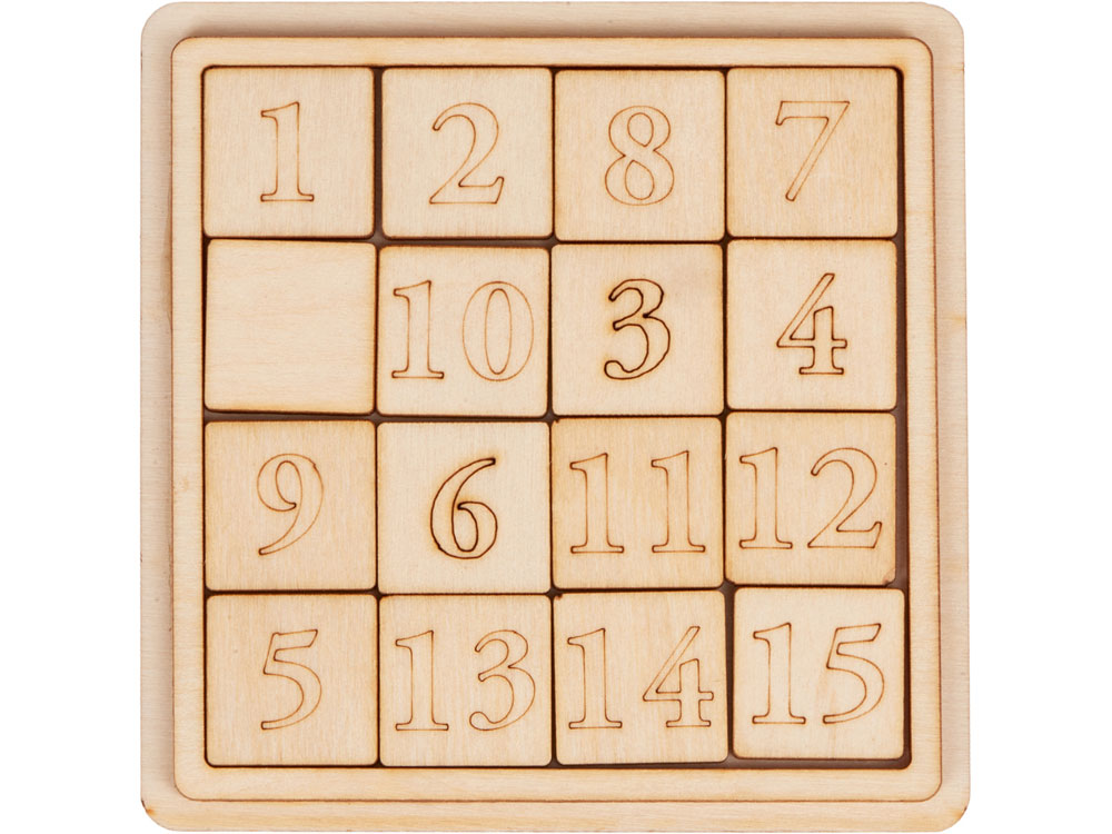 Деревянная головоломка Пятнашки-2