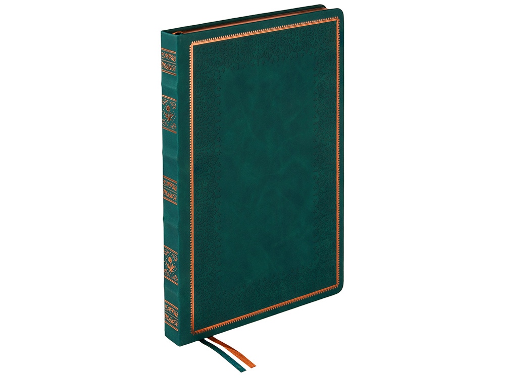 Ежедневник недатированный А4 Royal, зеленый с бронзовым срезом-2