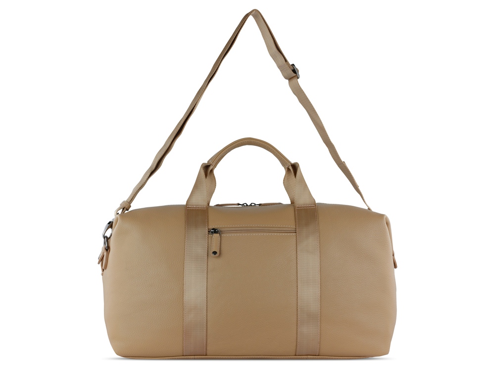 Сумка дорожная BUGATTI Elsa, песочного цвета, воловья кожа/полиэстер, 47х22х24 см-8