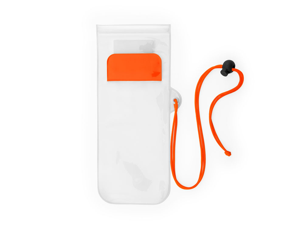 Водонепроницаемый чехол EIDER из ПВХ, прозрачный/апельсин-2
