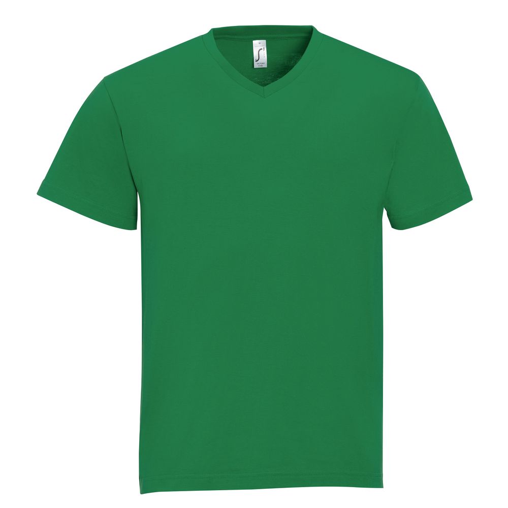 Футболка мужская с V-образным вырезом Victory 150, ярко-зеленая-0