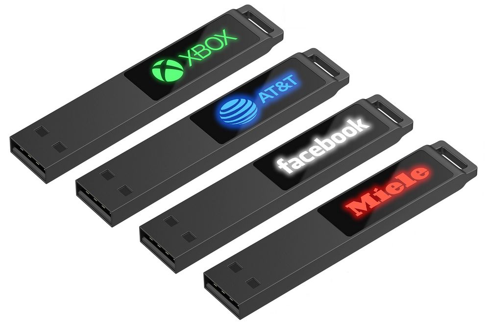 Флешка markBright Black с белой подсветкой, 32 Гб-6