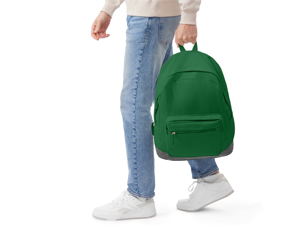 Рюкзак Shammy с эко-замшей для ноутбука 15, зеленый-11