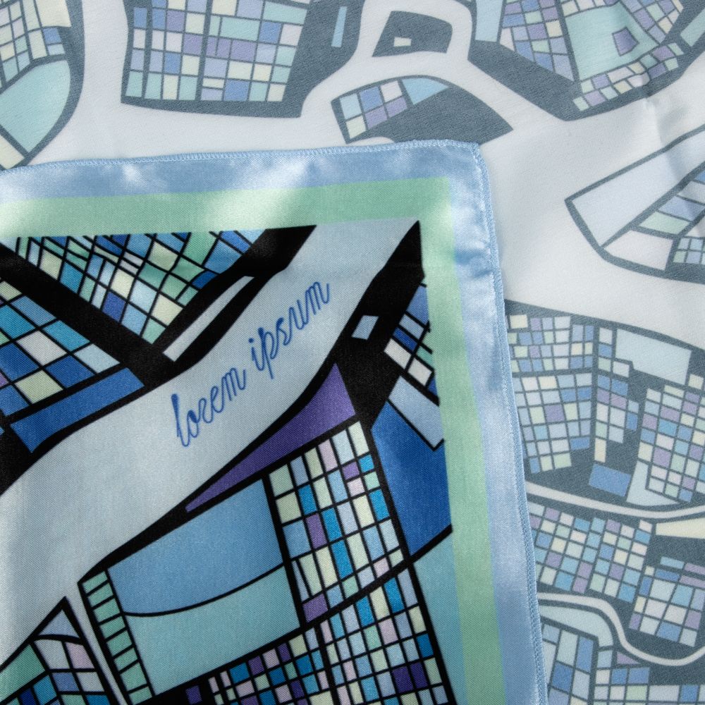 Платок с печатью на заказ ColorSharm, S-2