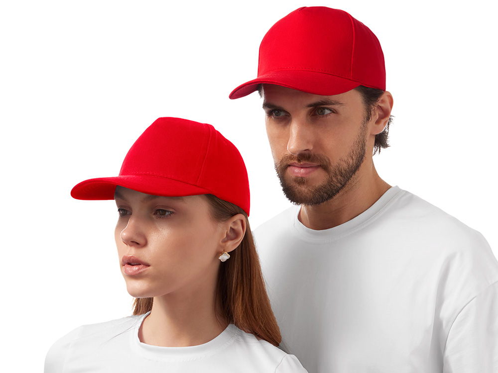 Бейсболка Florida 5-ти панельная, красный-0