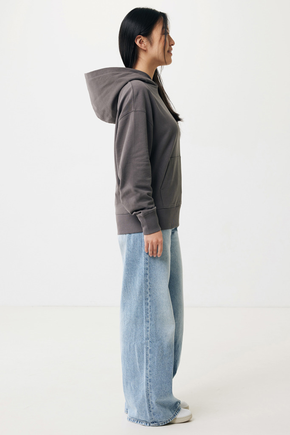 Худи Iqoniq Yoho из переработанного хлопка, свободный крой, унисекс, 340 г/м²-7