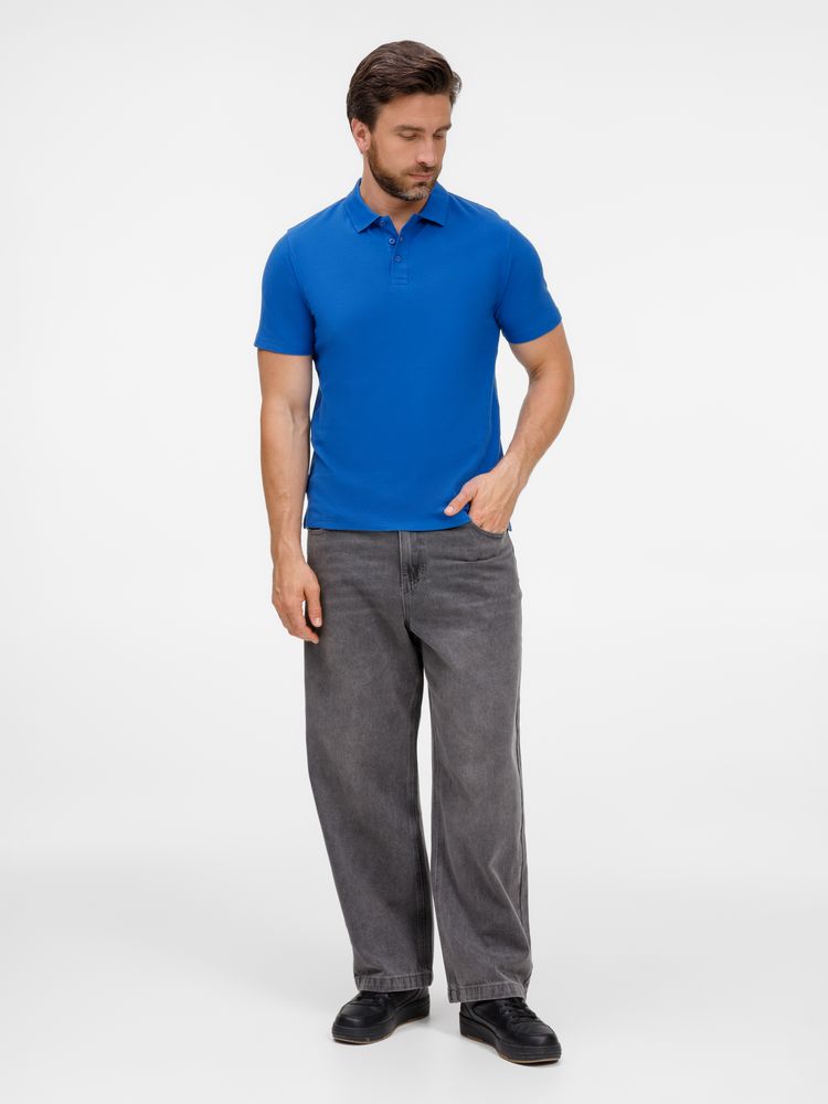 Рубашка поло унисекс Tervise, ярко-синяя-4