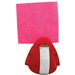 Мемо-холдер со скотчем, ярко-красный-0