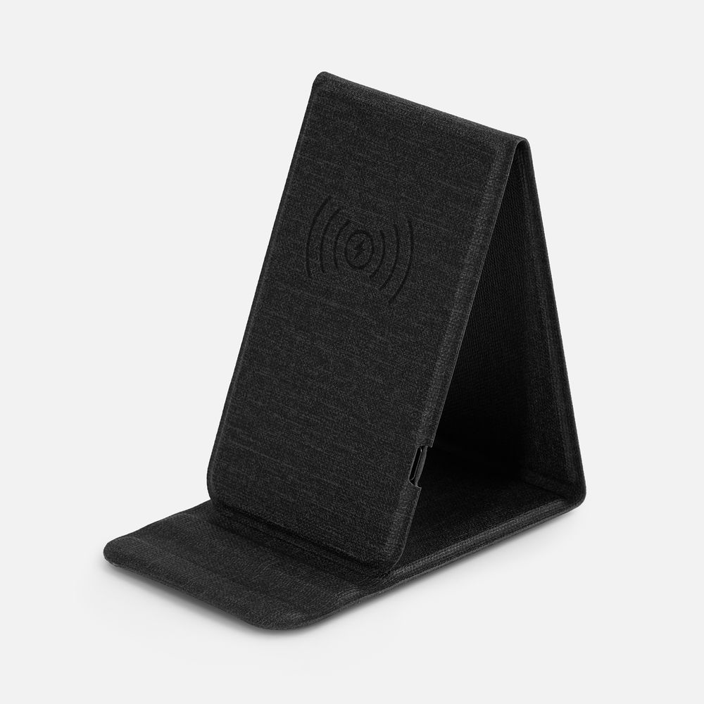 Подставка для смартфона с беспроводной зарядкой Kickstand, серая-1