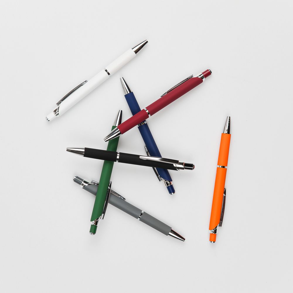 Ручка шариковая Chromos Soft Touch, серая-2