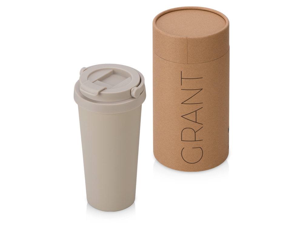 Термокружка Grant, 473мл, тубус, бежевый-0