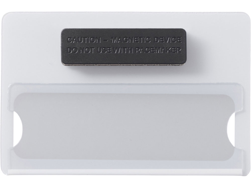 Бейдж с загибушкой(литой) 90х60мм, белый-1