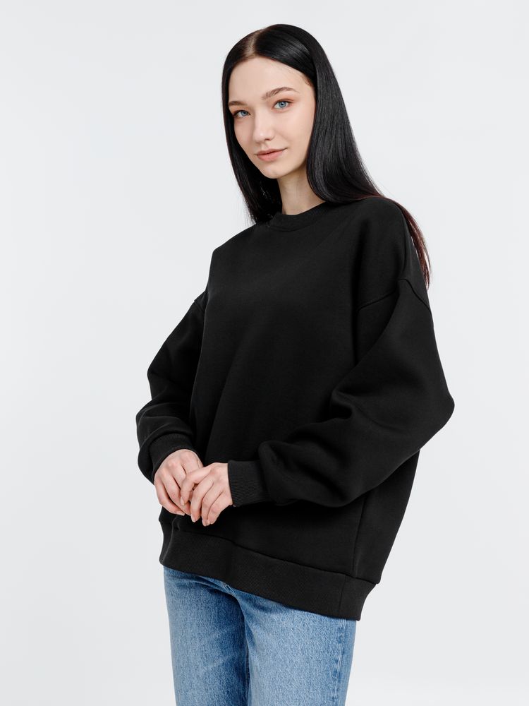 Свитшот оверсайз унисекс True Self, черный-5