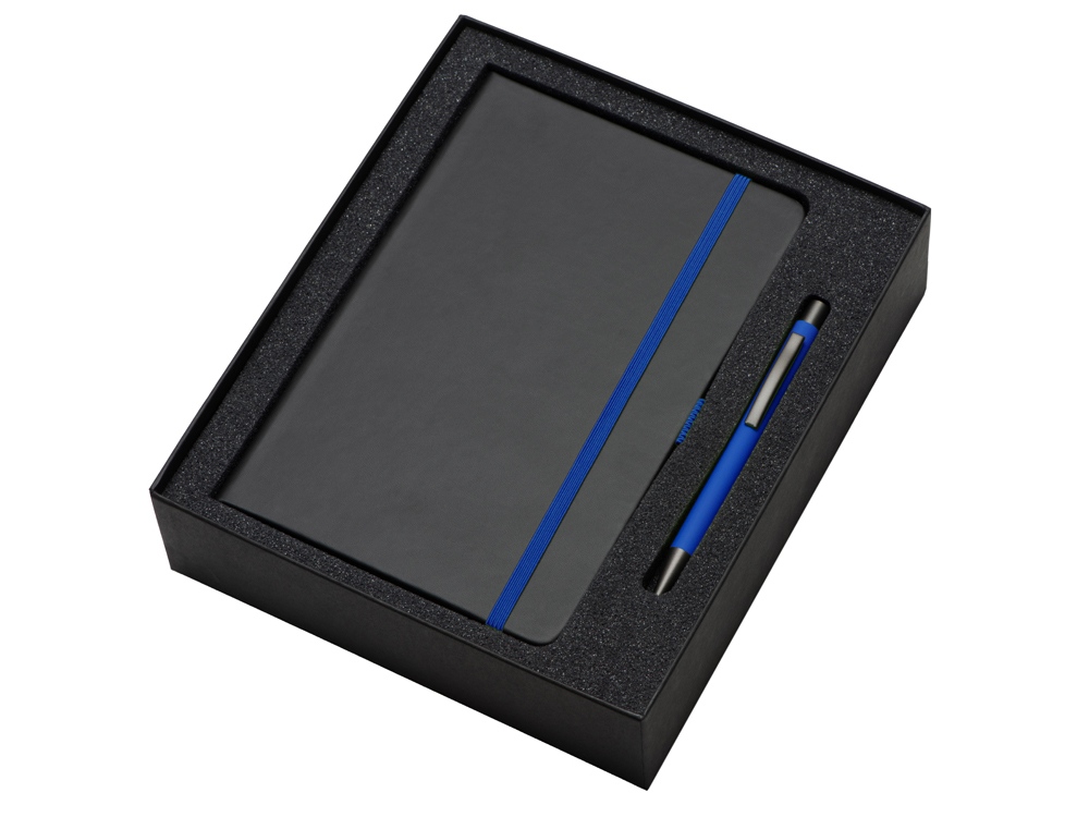 Подарочный набор Jacque 2.0. с ручкой и блокнотом, синий-1