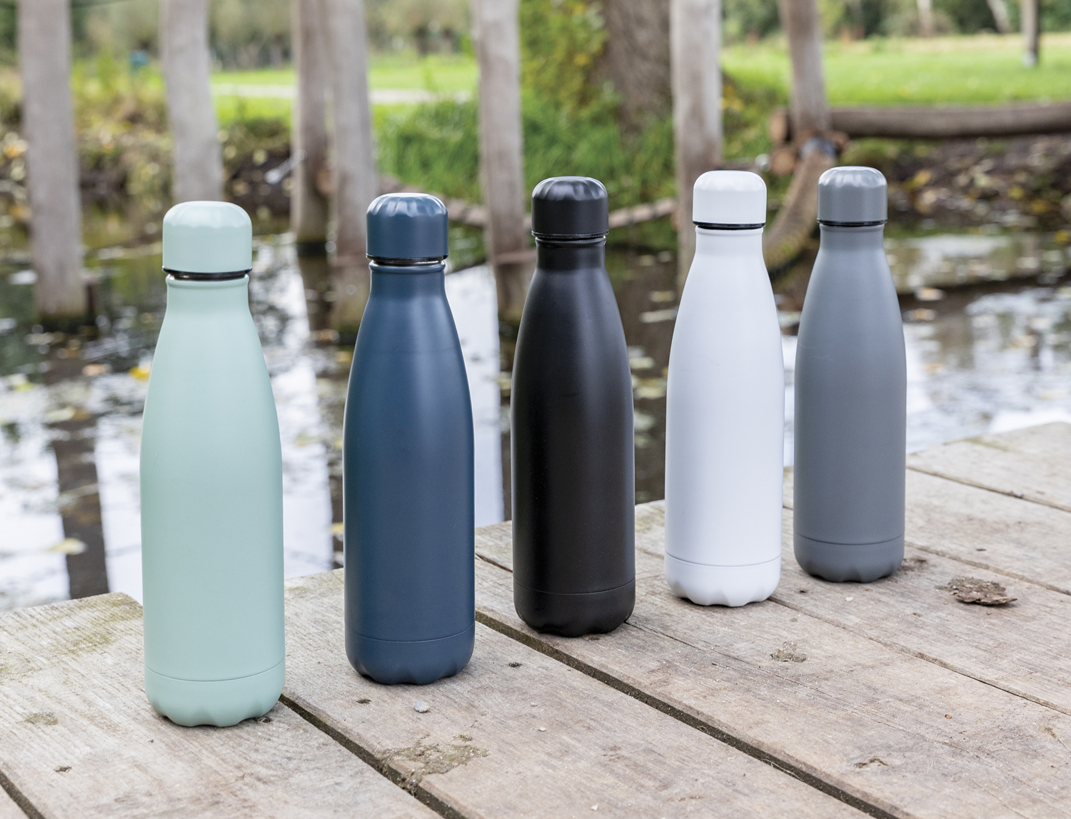 Вакуумная бутылка из нержавеющей стали с крышкой в тон 500 мл-8