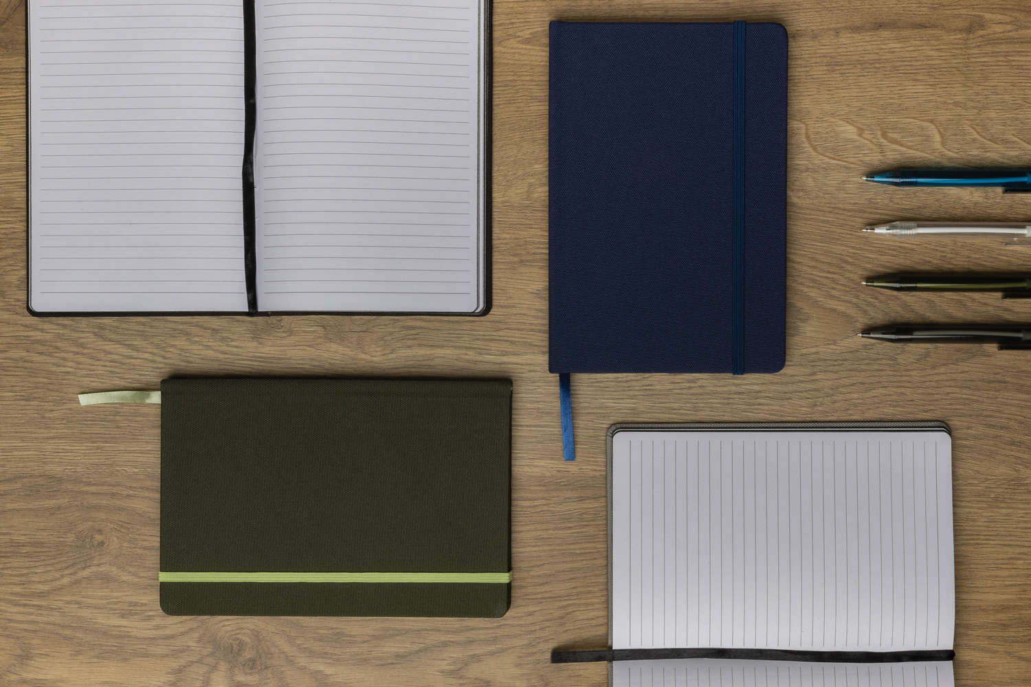 Блокнот с обложкой из rPET (стандарт GRS), А5-5