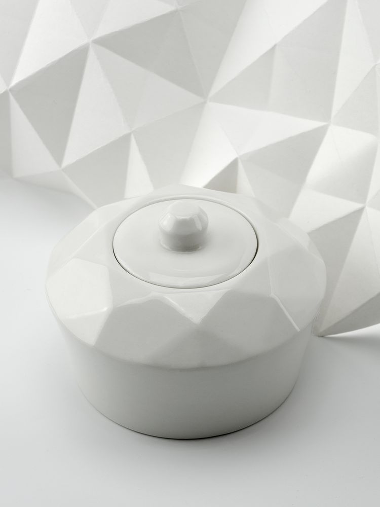 Сахарница Diamante Bianco, белая-4