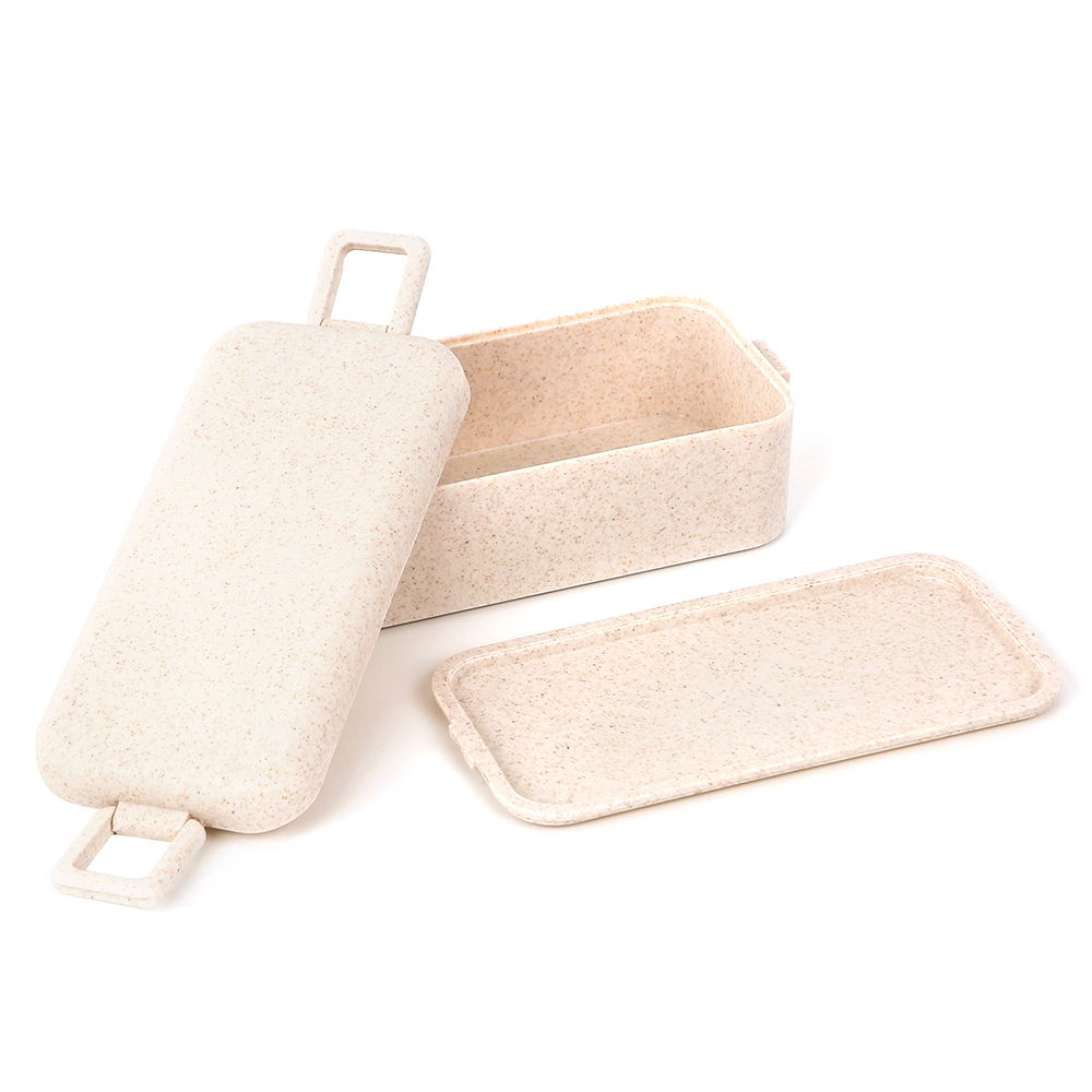 Ланчбокс (контейнер для еды) Bricker из пшеничного волокна, Бежевый-1