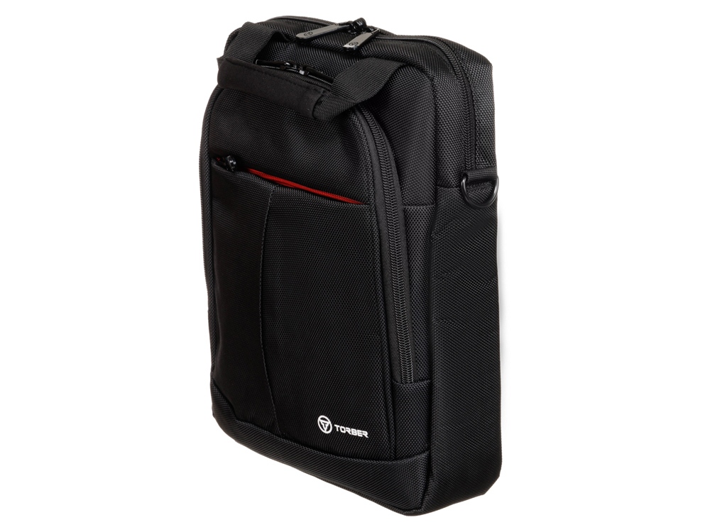 Сумка кросс-боди TORBER, черный, полиэстер, 28 х 22 х 6,5 см-2