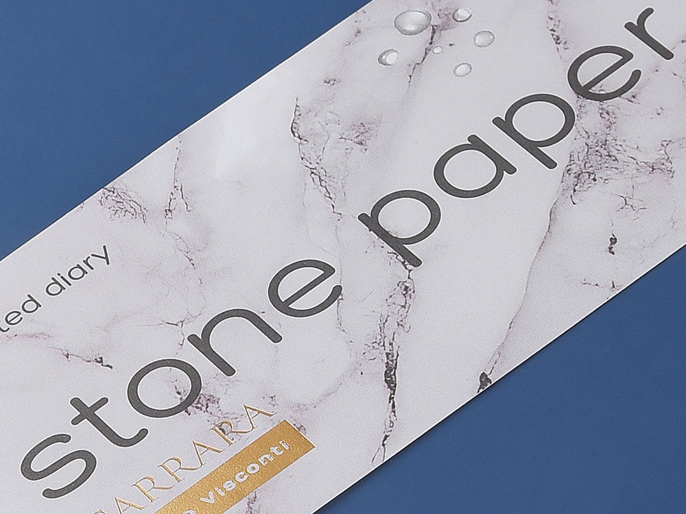 Ежедневник с каменной бумагой недатированный А5 Carrara, темно-синий-6