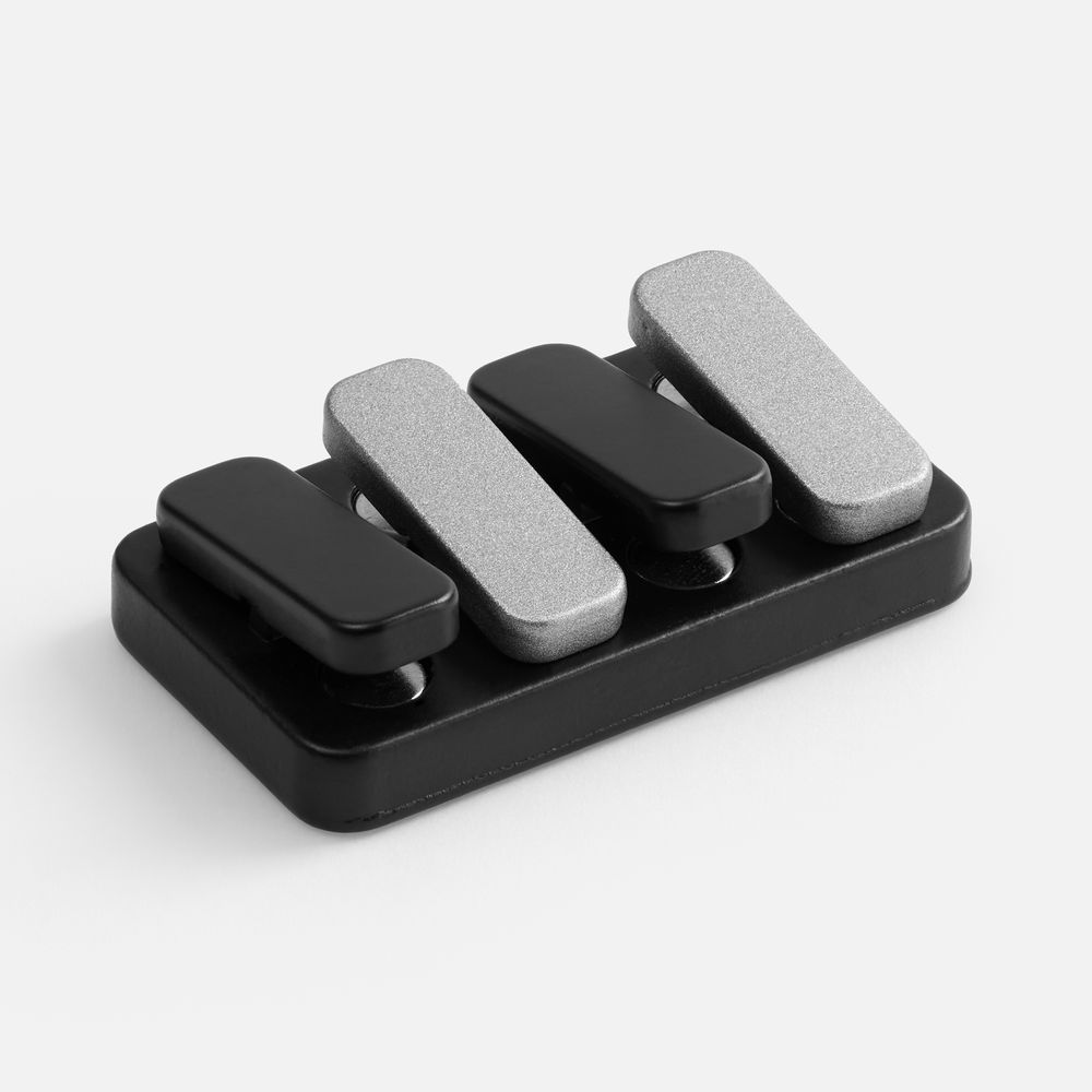 Антистресс-кликер Clacky, черный с серебристым-0