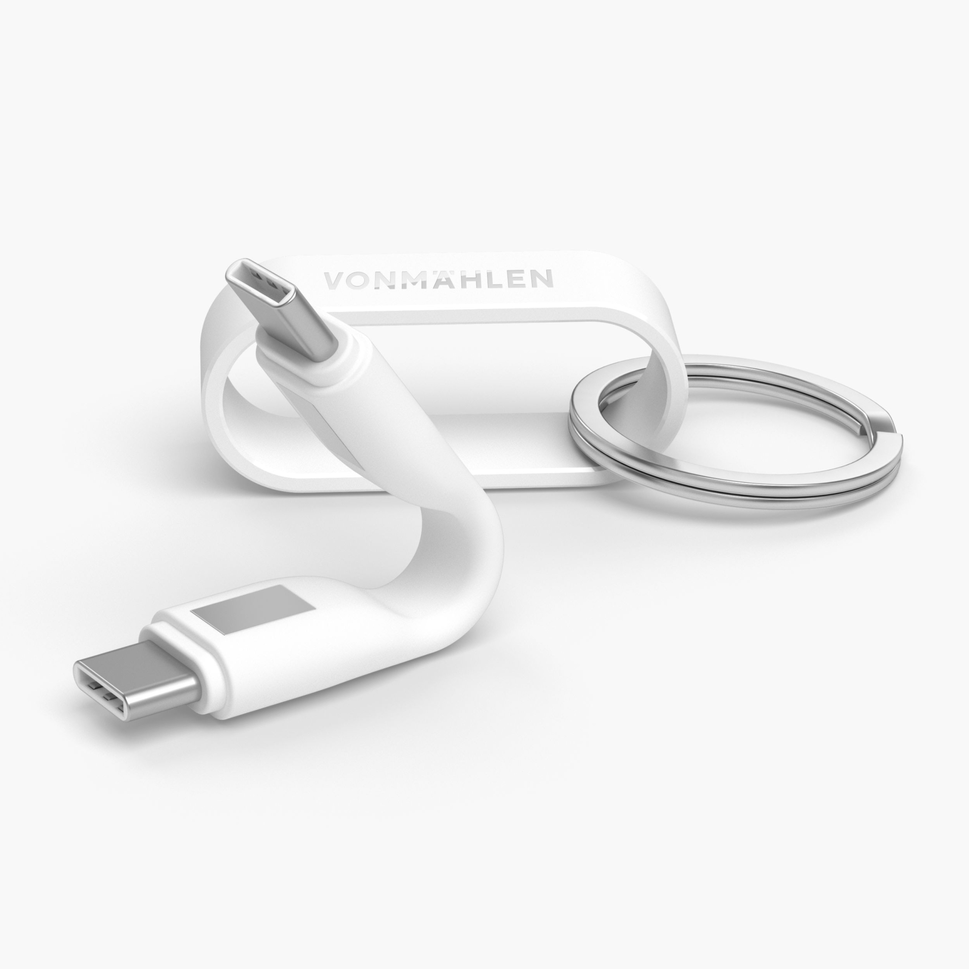 Кабель-брелок для быстрой зарядки Zweins C, белый-1