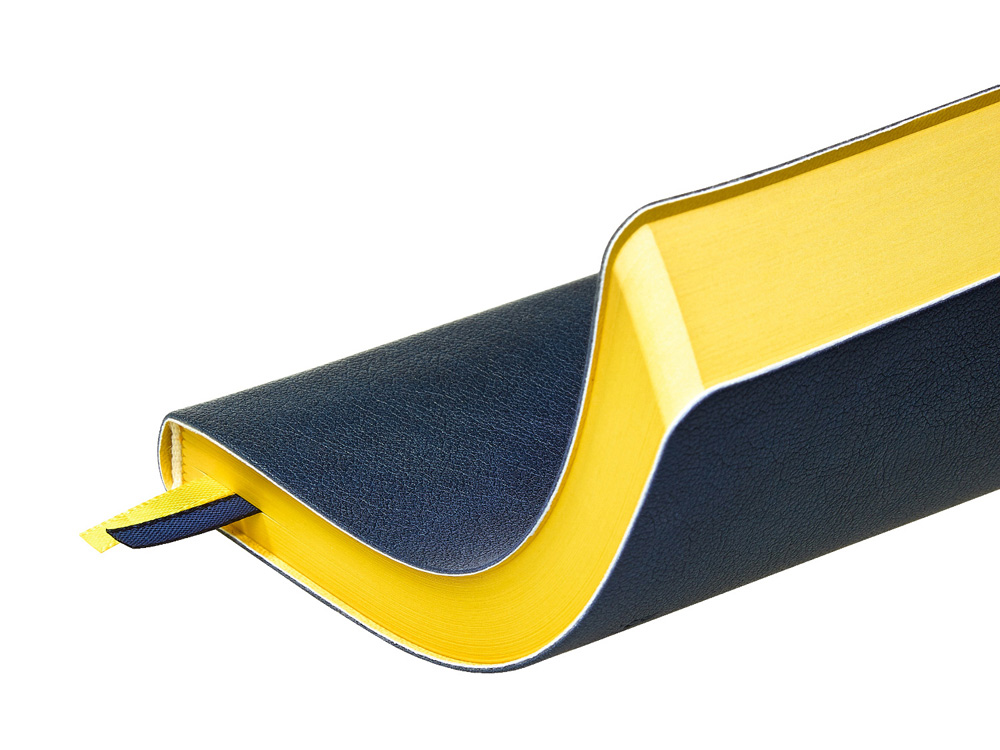 Ежедневник недатированный А5 Boston, темно-синий (желтый обрез)-4