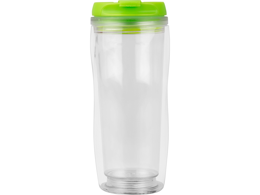 Термокружка Mony 400мл, под цифровую печать, прозрачный/зеленый-3