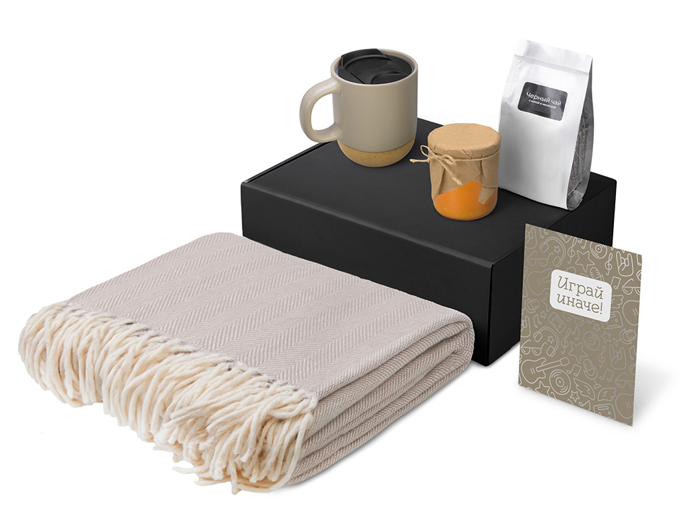 Подарочный набор Re:y. Nest с пледом, кружкой и вареньем-1