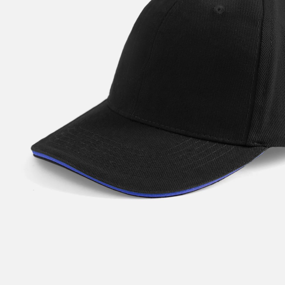 Бейсболка Buffalo, черная с ярко-синим-2
