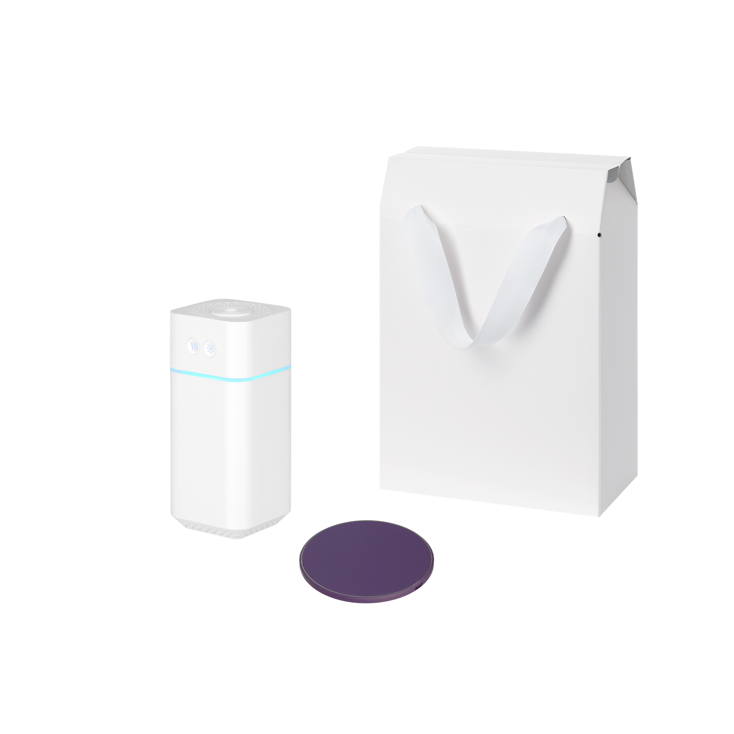 Подарочный набор Клауд НЕО, Аурис (Cloud NEO, Auris), фиолетовый (увлажнитель воздуха, зарядное устройство)-0